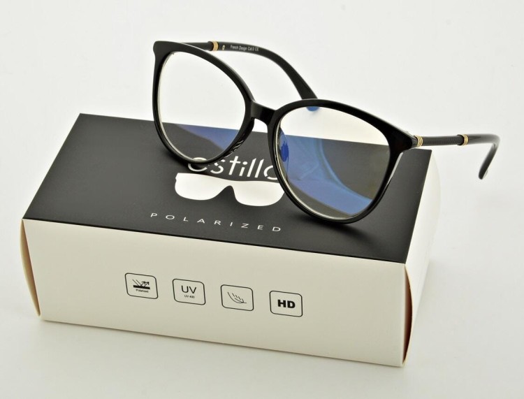Okulary damskie z filtrem BLUE LIGHT do komputera zerówki EST-112K-1 Estillo