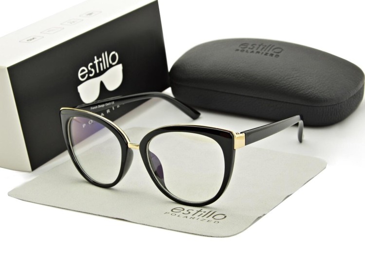 Okulary damskie z filtrem BLUE LIGHT do komputera zerówki EST-111K-1 Estillo