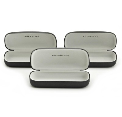 3x Twarde czarne etui do okularów marki ESTILLO