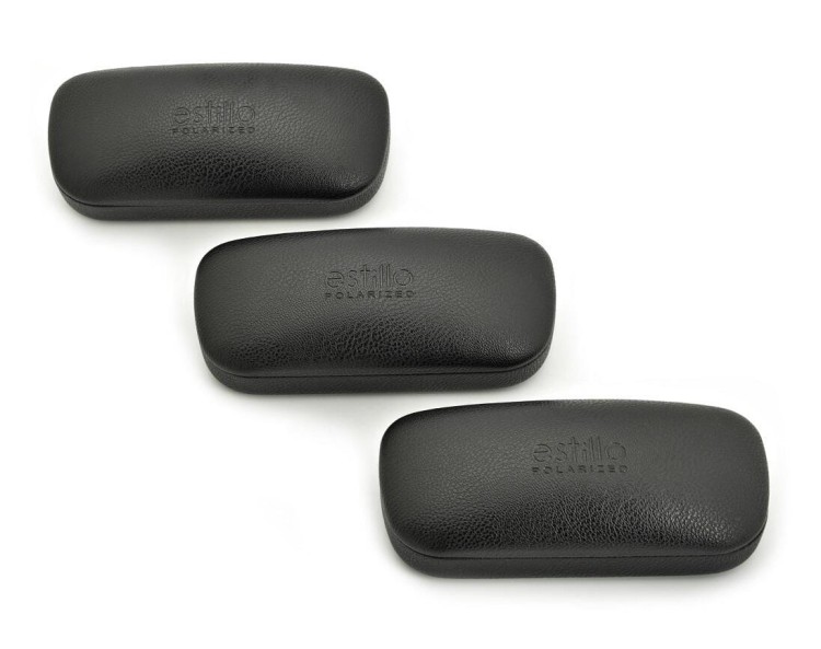 3x Twarde czarne etui do okularów marki ESTILLO