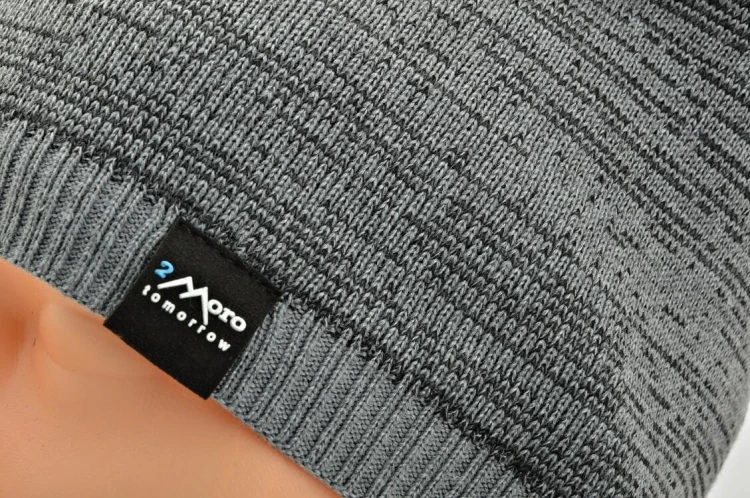 Męska Zimowa Czapka Grafitowa z polarem - L/XL TOMORROW ST-547D