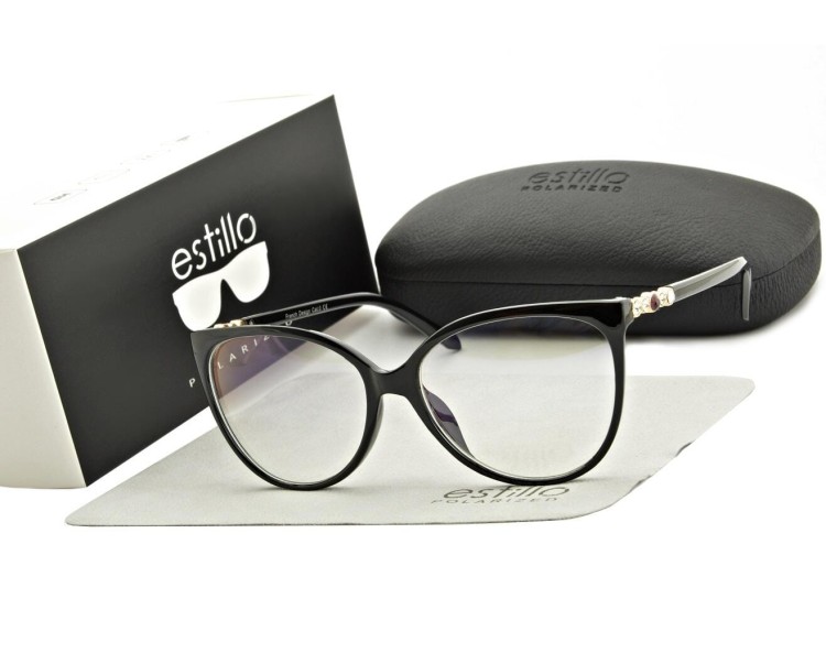 Okulary damskie z filtrem BLUE LIGHT do komputera zerówki EST-108K-1 Estillo