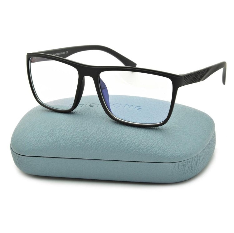 Okulary Nerd z filtrem światła niebieskiego do komputera zerówki R-BL-1636K