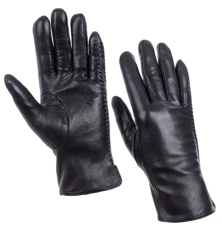 Damskie Rękawiczki skórzane ocieplane Dotykowe 'miś' RKW9-M rozm.M