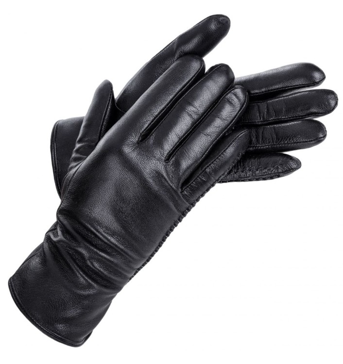 Damskie Rękawiczki skórzane ocieplane Dotykowe 'miś' RKW9-M rozm.M