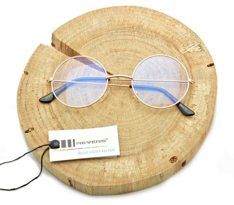 Okrągłe okulary Lenonki z filtrem światła niebieskiego do komputera zerówki R-BL-449K-16
