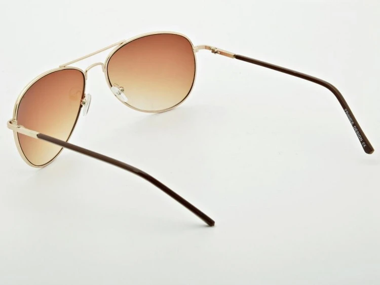 Złoto brązowe Okulary aviator przeciwsłoneczne F-272