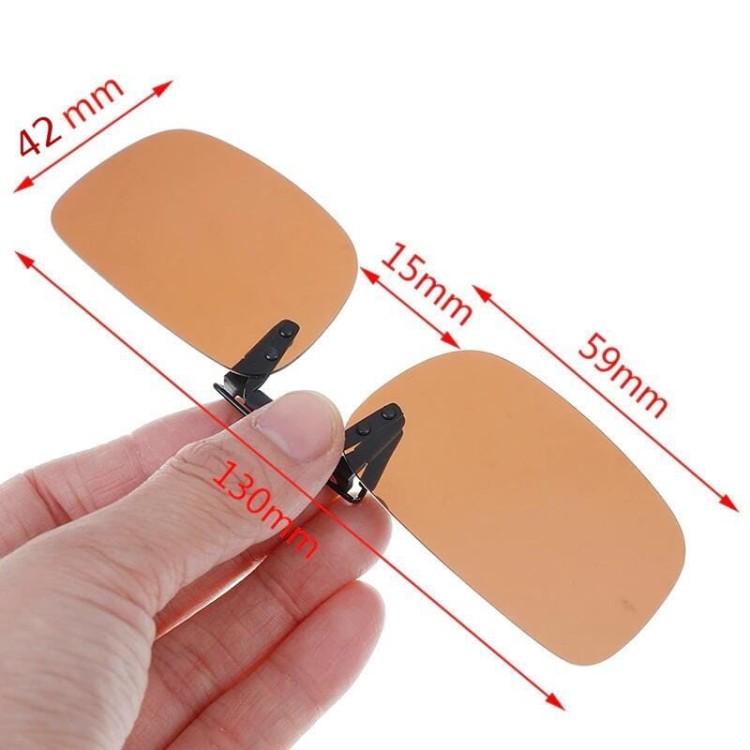 Brązowe nakładki przeciwsłoneczne polaryzacyjne na okulary korekcyjne NA-154A