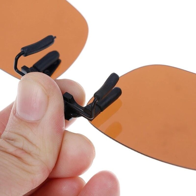 Brązowe nakładki przeciwsłoneczne polaryzacyjne na okulary korekcyjne NA-154A