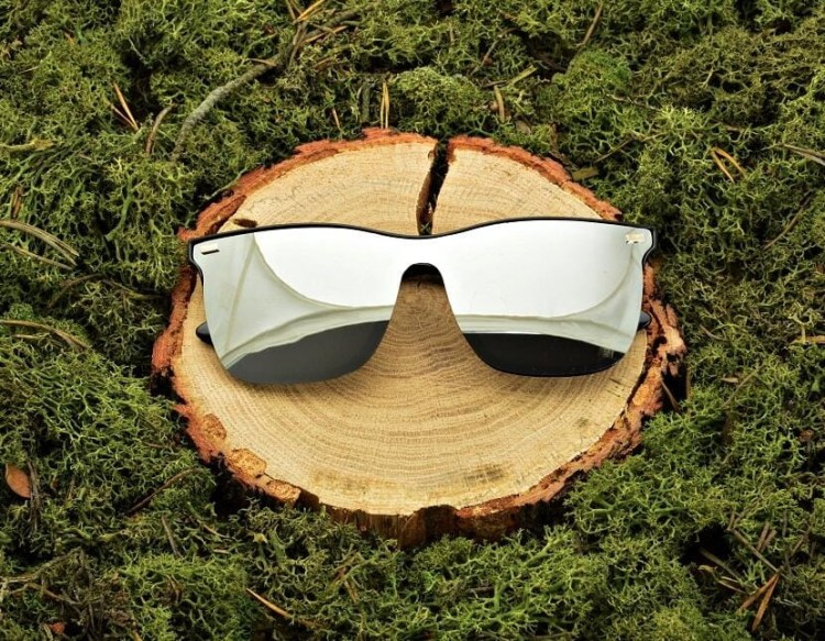 Okulary Pełne Lustro przeciwsłoneczne srebrne UV400 STR-1597B