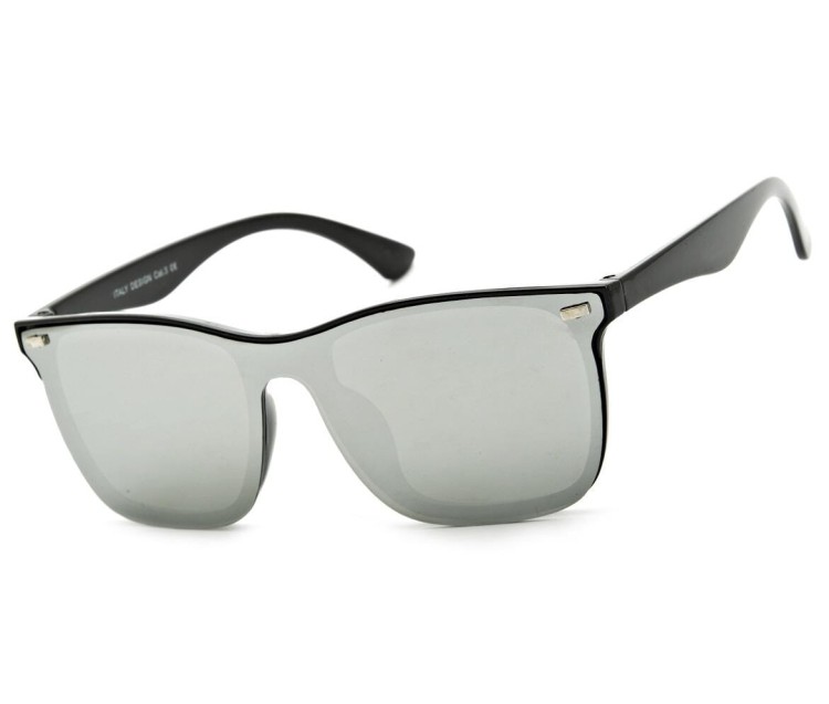 Okulary Pełne Lustro przeciwsłoneczne srebrne UV400 STR-1597B