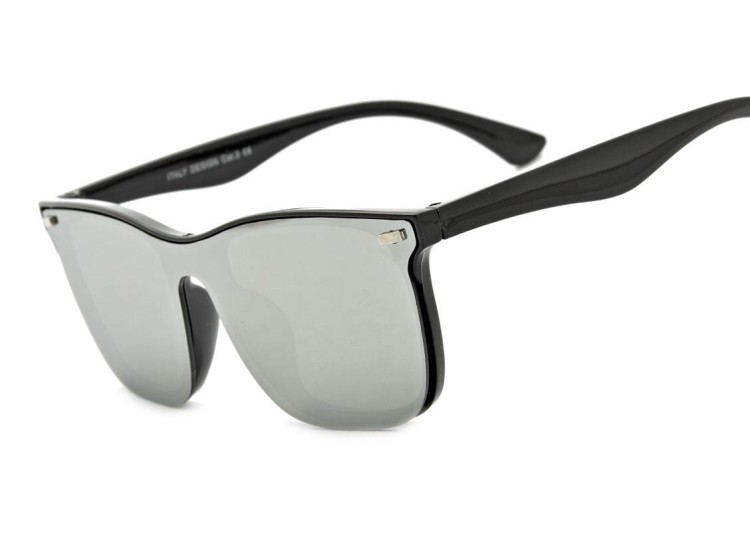 Okulary Pełne Lustro przeciwsłoneczne srebrne UV400 STR-1597B