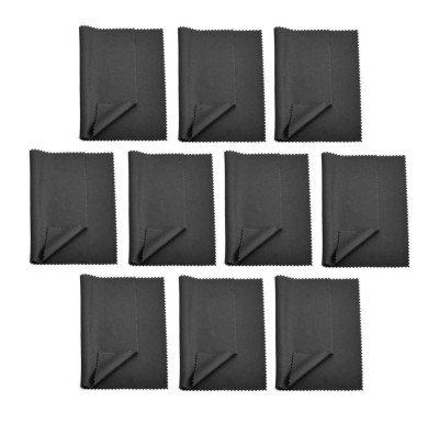 10x Czarna ściereczka do okularów Mikrofibra
