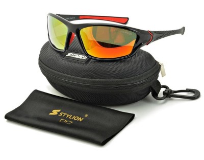 Męskie sportowe okulary lustrzane przeciwsłoneczne z polaryzacją SPD122LB