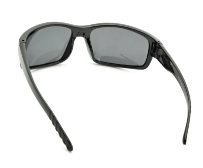 Męskie sportowe okulary przeciwsłoneczne czarne z polaryzacją SPD186