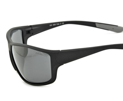 Męskie sportowe okulary przeciwsłoneczne czarne z polaryzacją SPD190