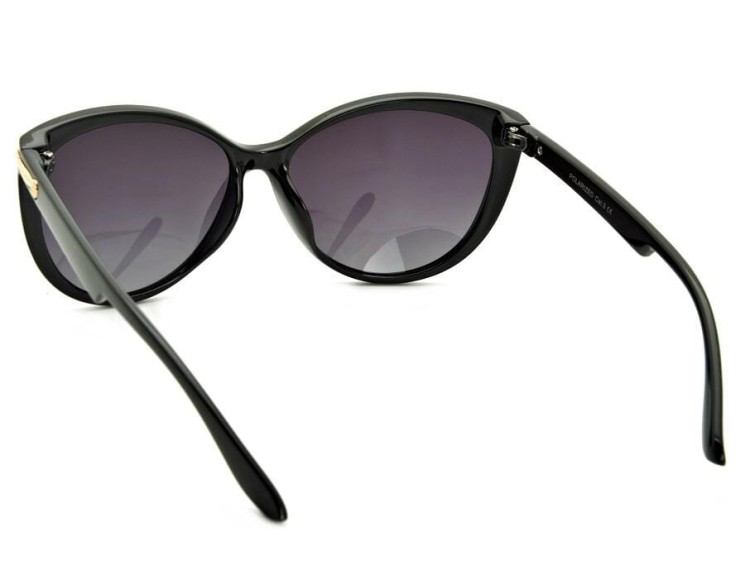 Damskie Kocie okulary przeciwsłoneczne czarne z polaryzacją POL-560