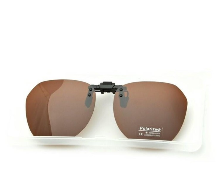 Nakładki przeciwsłoneczne z polaryzacją na okulary korekcyjne brązowe NA-209