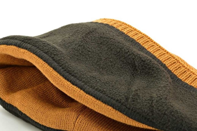 Musztardowa Męska Zimowa Czapka z polarem - L/XL FBI ST-508D