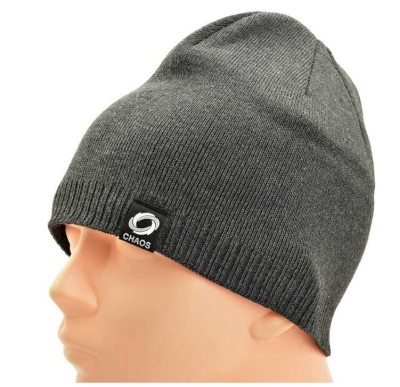 Męska Zimowa Czapka Grafitowa - L/XL CHAOS ST-527C