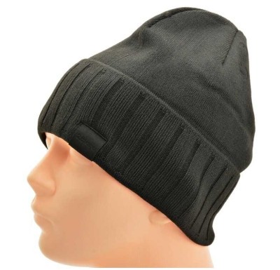 Męska Czapka Zimowa ocieplana polarem - L/XL 2MORO ST-560 kolor czarny