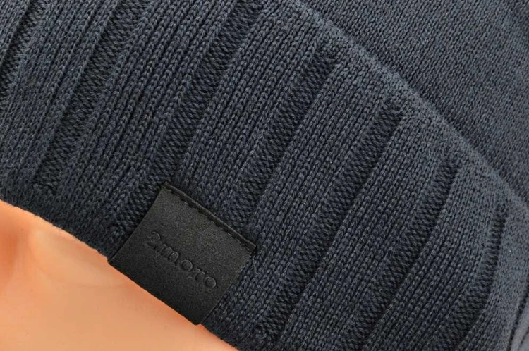 Męska Czapka Zimowa ocieplana polarem - L/XL 2MORO ST-560A kolor granatowy