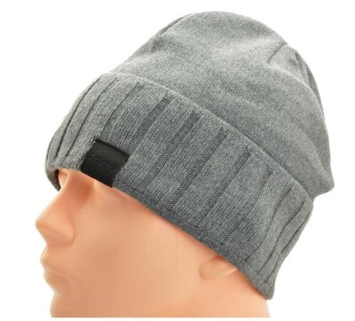 Męska Czapka Zimowa ocieplana polarem - L/XL 2MORO ST-560B kolor szary