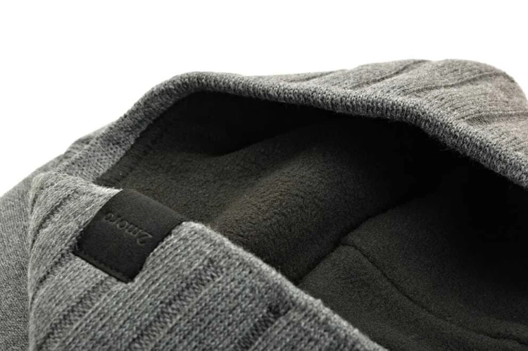 Męska Czapka Zimowa ocieplana polarem - L/XL 2MORO ST-560B kolor szary