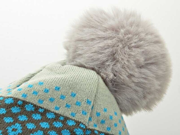 Męska Czapka Zimowa z pomponem ocieplana polarem - L/XL ST-562