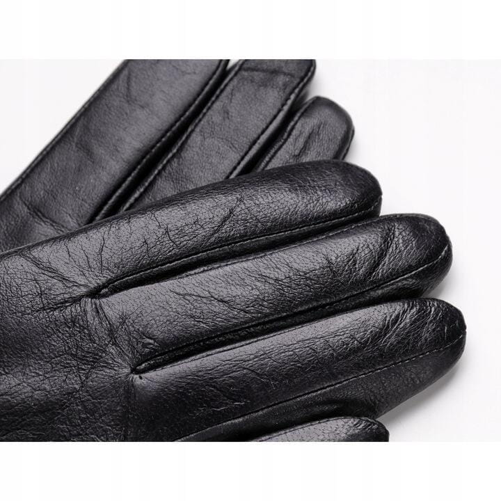 Damskie Rękawiczki skórzane ocieplane 'miś' RKW11B-L rozm.L