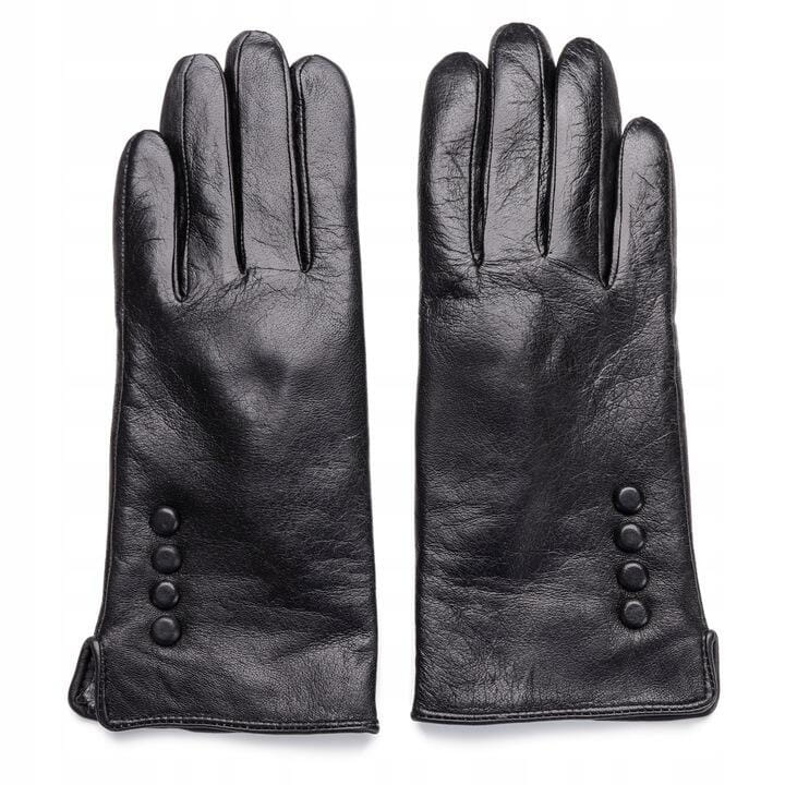 Damskie Rękawiczki skórzane ocieplane 'miś' RKW11B-L rozm.L