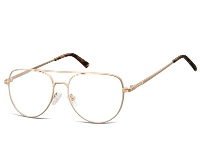 Okulary oprawki korekcyjne pilotki zerówki Sunoptic 889B złote