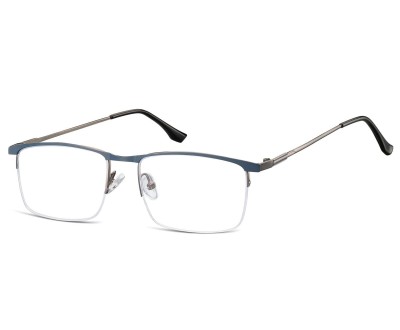 Okulary zerówki korekcyjne Prostokątne Żyłkowe 892B granatowo-grafitowe