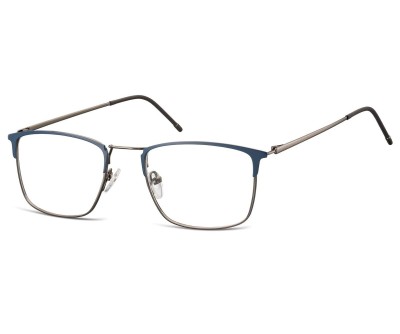 Oprawki korekcyjne zerówki okulary męskie prostokątne 893B grafitowy + granatowy