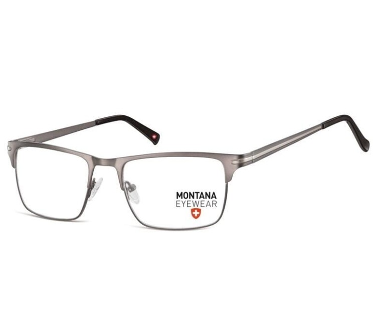 Oprawki korekcyjne okulary optyczne prostokątne Montana flex MM604C grafitowy + srebrny