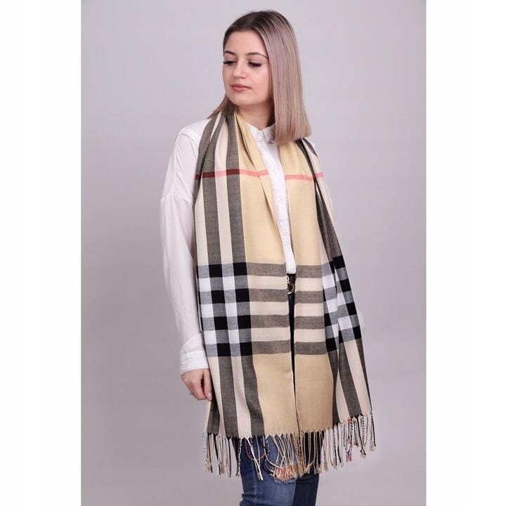 ZESTAW na PREZENT DLA KOBIETY - Rękawiczki skórzane + Szalik Cashmere + eleganckie Pudełko