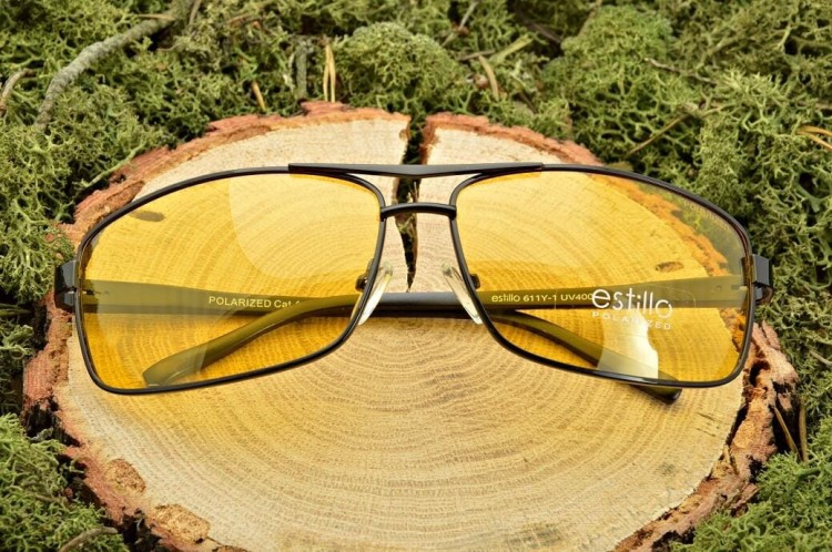 Rozjaśniające męskie okulary do jazdy nocą polaryzacyjne EST-611Y-1 Estillo