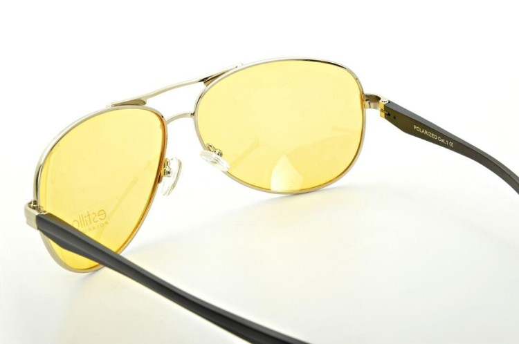 Rozjaśniające męskie okulary pilotki do jazdy nocą polaryzacyjne EST-605Y-4 Estillo