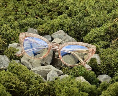 Okulary damskie do komputera kocie z filtrem BLUE Light zerówki 25107D