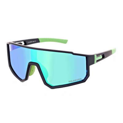 Sportowe okulary przeciwsłoneczne z polaryzacją i filtrem UV400 POL-465C Black/Green