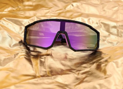 Sportowe okulary przeciwsłoneczne z polaryzacją i filtrem UV400 POL-466A czarny/fiolet