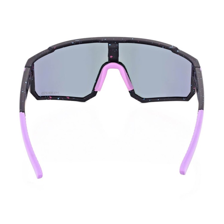 Sportowe okulary przeciwsłoneczne z polaryzacją i filtrem UV400 POL-466A czarny/fiolet