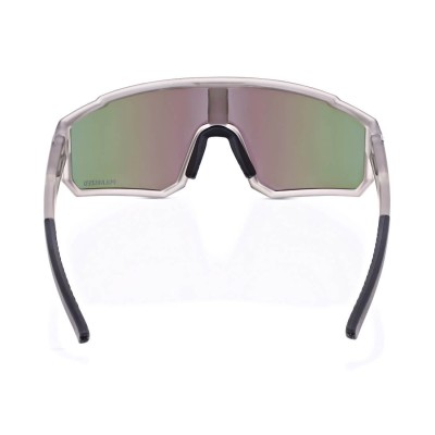 Sportowe okulary przeciwsłoneczne z polaryzacją i filtrem UV400 POL-466B szary/zielony