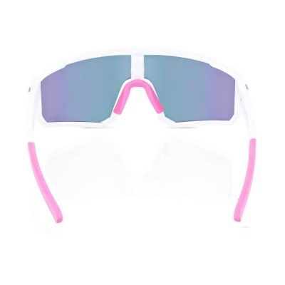 Sportowe okulary przeciwsłoneczne z polaryzacją i filtrem UV400 POL-468A white/pink