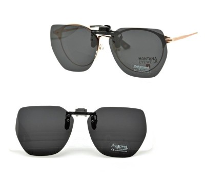 Czarne nakładki przeciwsłoneczne z polaryzacją na okulary korekcyjne NA-211