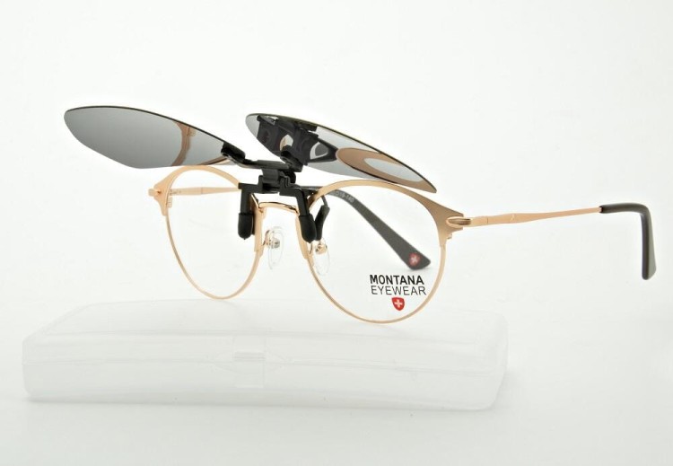 Czarne nakładki przeciwsłoneczne z polaryzacją na okulary korekcyjne NA-211