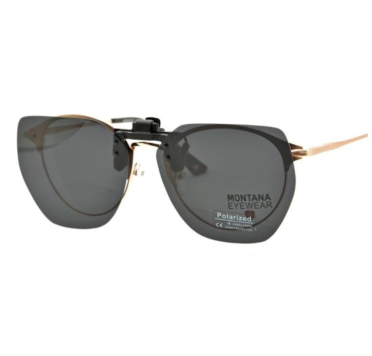 Czarne nakładki przeciwsłoneczne z polaryzacją na okulary korekcyjne NA-211