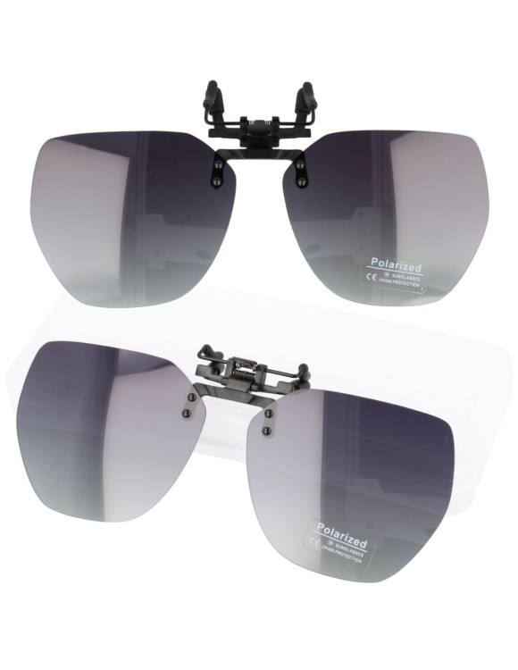 Szare nakładki przeciwsłoneczne z polaryzacją na okulary korekcyjne NA-212