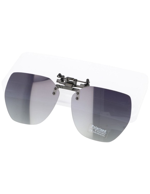 Szare nakładki przeciwsłoneczne z polaryzacją na okulary korekcyjne NA-212