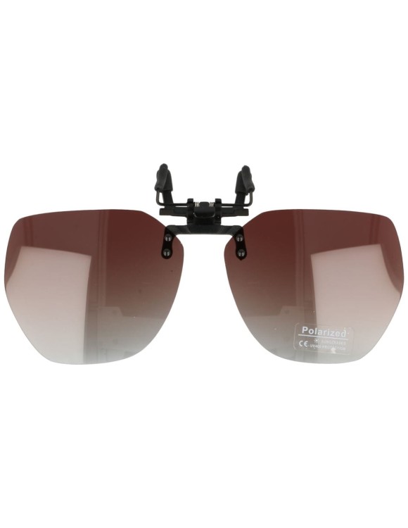 Brązowe nakładki przeciwsłoneczne z polaryzacją na okulary korekcyjne NA-213